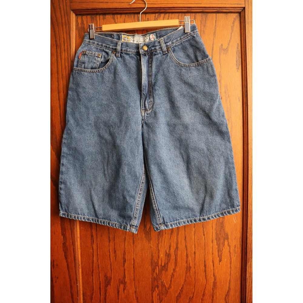 BUGLE BOY Vintage Denim Shorts Men 29 Blue Big Baggy Loose Skater Retro 90s